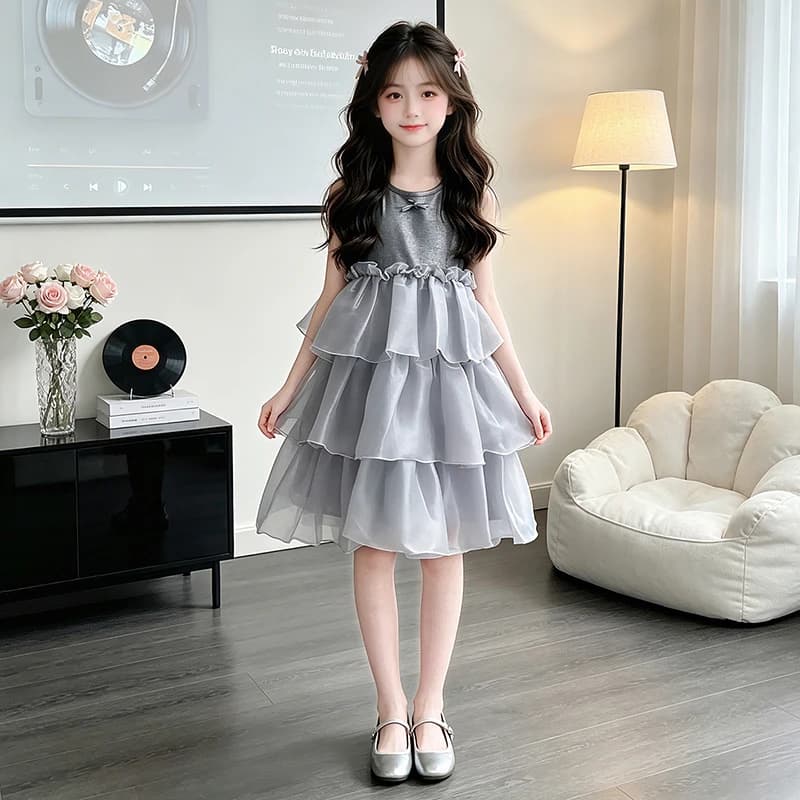 Tiered Patchwork Princess Dress