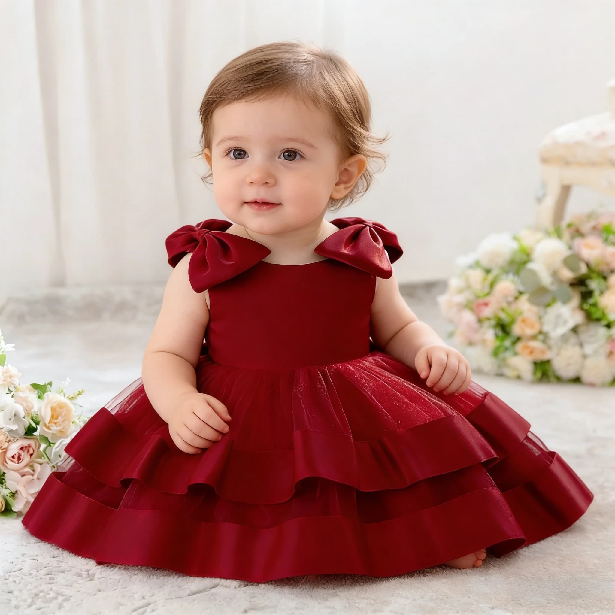 Princess Red Tutu Occasion Dress (Baby Girl)